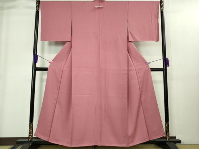 平和屋着物●極上　色無地　桃花色　逸品　未使用　DZAB1952kh6