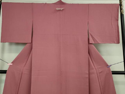 平和屋着物●極上　色無地　桃花色　逸品　未使用　DZAB1952kh6
