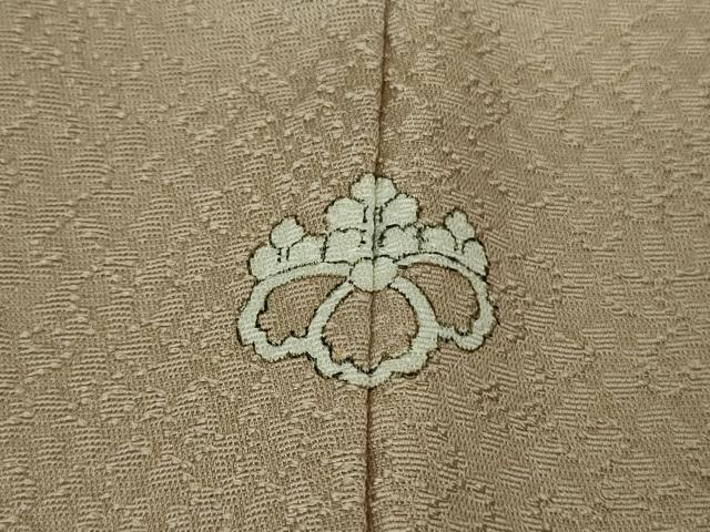 平和屋着物●極上　色無地　瓢箪花地紋　灰梅色　逸品　DZAB1953kh6