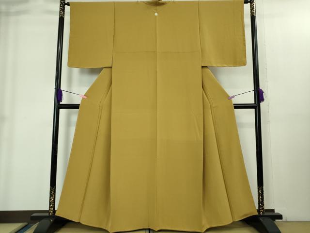 平和屋着物●極上　色無地　芥子色　逸品　未使用　DZAB1954kh6