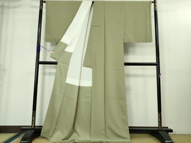 平和屋着物●極上　色無地　灰汁色　逸品　DZAB1956kh6