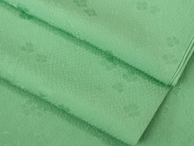 平和屋着物●極上　色無地　花地紋　青竹色　逸品　DZAB1957kh6