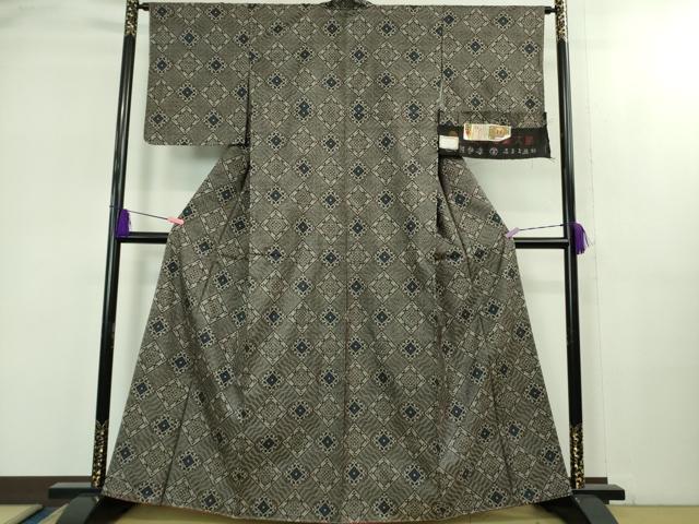平和屋着物●本場大島紬　龍郷絣　正絹　逸品　CABE2471yc 平和屋着物○本場大島紬 龍郷絣 鈴乃屋扱い 正絹 逸品 CABB0188gh