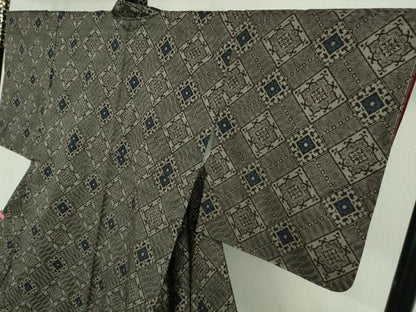 平和屋着物●希少　本場大島紬　龍郷絣　谷崎織物謹製　証紙付き　逸品　未使用　DZAB1962kh6