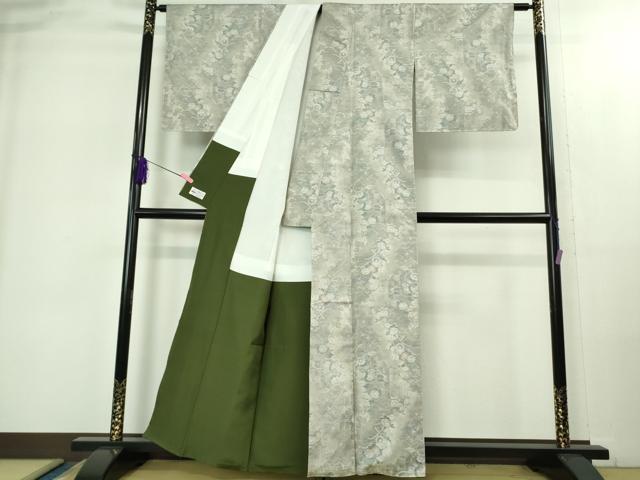 平和屋着物●極上　都喜ヱ門　本場大島紬　白大島　藤白泥　光彩の響き　藤絹織物謹製　やまと誂製　証紙付き　逸品　未使用　DZAB1965kh6