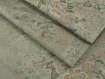 平和屋着物●極上　都喜ヱ門　本場大島紬　紬萬葉　9マルキ　花唐草間道　藤絹織物謹製　逸品　DZAB1966kh6