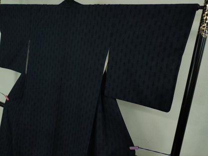 平和屋着物●極上　綿薩摩　木綿　100亀甲　間道　逸品　DZAB1968kh6