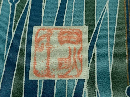 平和屋本店●極上　人間国宝　五代　田畑喜八　訪問着　駒刺繍　杜若　青碧色地　金彩　逸品　DZAB1970kh6