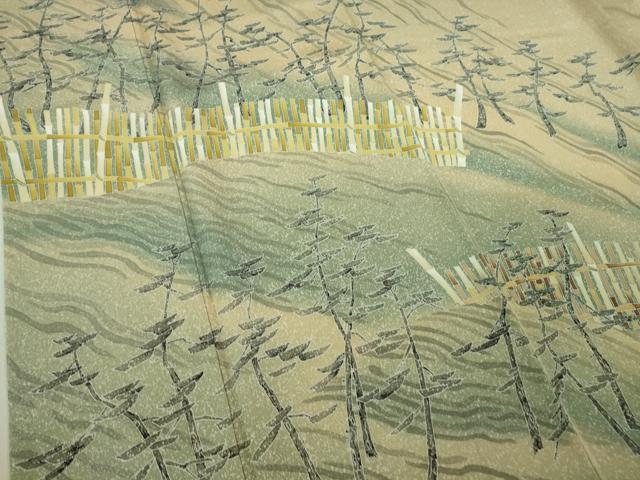 平和屋着物●極上　訪問着　友禅作家　寺谷巌　竹垣松文　逸品　未使用　DZAB1973kh6