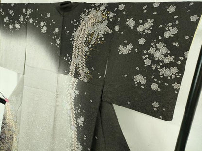 平和屋着物●極上　 吉乃一廉　幻の辻が花　訪問着　暈し染め　金彩　銀通し地　逸品　DZAB1976kh6