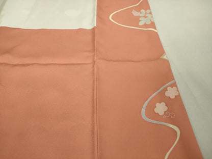 平和屋本店●極上　創業460年・千總　訪問着　駒刺繍　御所車吉祥花文　東雲色地　金彩　高島屋扱い　逸品　DZAB1986kh6