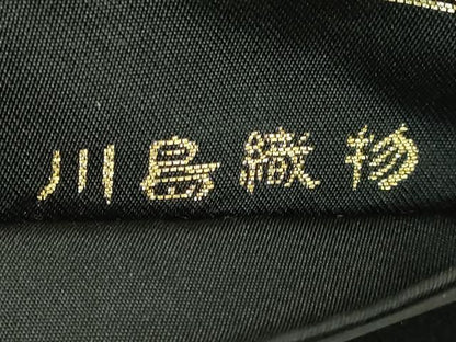 平和屋着物●極上　西陣　川島織物　六通柄　本袋帯　正倉院人物花文　黒地　金銀糸　逸品　DZAB2006kh6