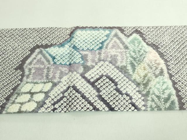 平和屋着物●極上　名門　藤娘きぬたや・総絞り　九寸名古屋帯　風景文　逸品　DZAB2014kh6