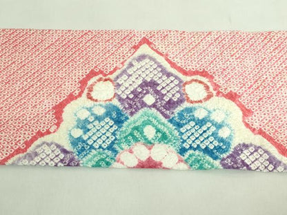 平和屋着物●極上　名門　藤娘きぬたや・総絞り　九寸名古屋帯　正倉院花文　逸品　DZAB2020kh6