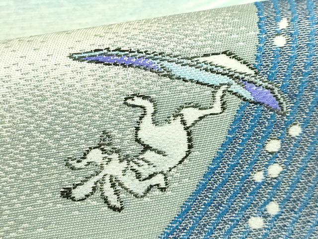 平和屋着物●極上　つけ帯　鳥獣戯画　サーフィン　逸品　DZAB2031kh6