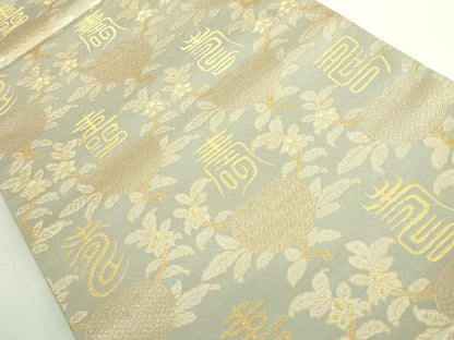 平和屋着物●極上 龍村晋謹製 全通柄袋帯 名物寿橘金襴 金糸 逸品 DZAB2034kh6