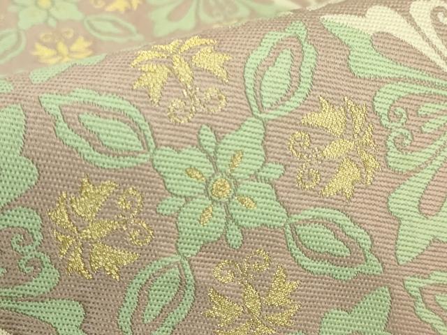 平和屋着物●極上 西陣最高峰・北尾織物匠 九寸開き名古屋帯 花菱 しづはた 逸品 DZAB2036kh6