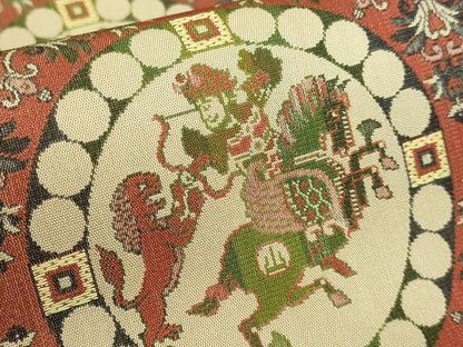 平和屋着物●極上 龍村美術織物 たつむら 全通柄袋帯 獅子狩文錦 逸品 DZAB2037kh6