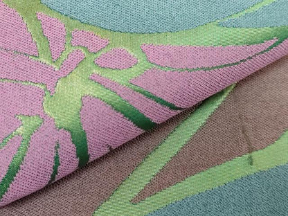 平和屋着物●極上　世界的人形師　辻村寿三郎　ジュサブロー　六通柄袋帯　草花文　逸品　DZAB2044kh6