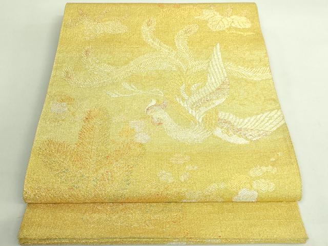 平和屋着物●極上 桝屋高尾 ねん金綴錦 六通柄袋帯 松梅鳳凰文 金銀糸 逸品 DZAB2050kh6