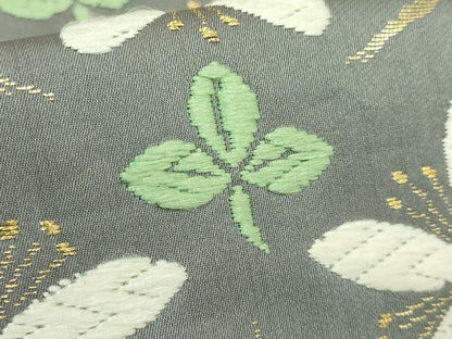 平和屋着物●極上 西陣 河合美術織物謹製 六通柄袋帯 唐織 亀甲花文 金糸 逸品 DZAB2051kh6
