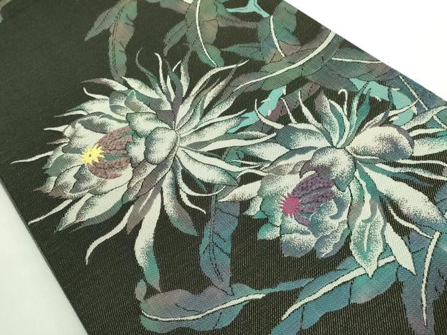 平和屋着物●極上　六通柄袋帯　貮重経織　月下美人　逸品　DZAB2054kh6