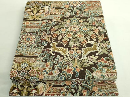 平和屋本店●最高級　中国三大刺繍　相良刺繍　総刺繍　袋帯　200万粒　総詰め　鳥獣戯画　反端付き　逸品　DZAB2072kh6
