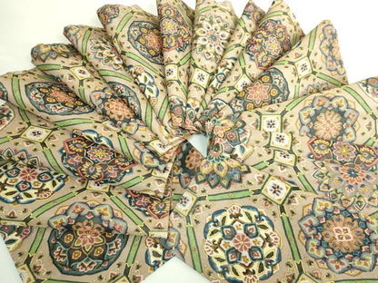 平和屋本店●最高級　明綴れ　全通柄袋帯　格天井花文　金糸　逸品　DZAB2073kh6