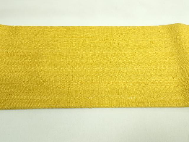 平和屋本店●極上　浦野理一　経節紬　つけ帯　山吹茶色　たとう紙付き　逸品　DZAB2083kh6