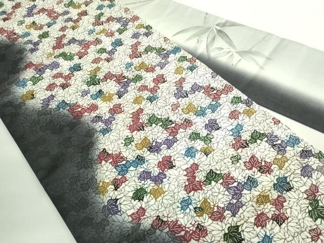 平和屋着物○極上 九寸名古屋帯 紅型 葉尽くし 逸品 DZAB2091kh6