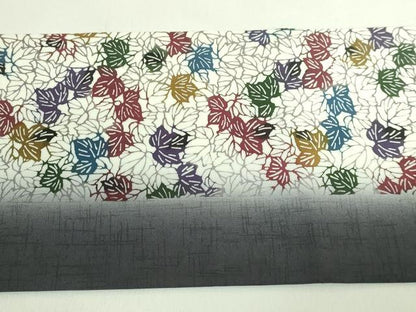 平和屋着物●極上　九寸名古屋帯　紅型　葉尽くし　逸品　DZAB2091kh6