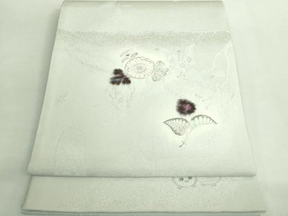 平和屋着物●極上 太鼓柄袋帯 作家物 辻が花 梟 逸品 DZAB2096kh6
