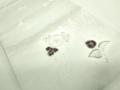 平和屋着物●極上 太鼓柄袋帯 作家物 辻が花 梟 逸品 DZAB2096kh6