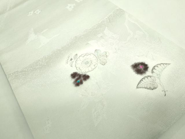 平和屋着物●極上 太鼓柄袋帯 作家物 辻が花 梟 逸品 DZAB2096kh6