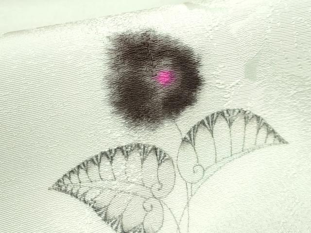 平和屋着物●極上 太鼓柄袋帯 作家物 辻が花 梟 逸品 DZAB2096kh6