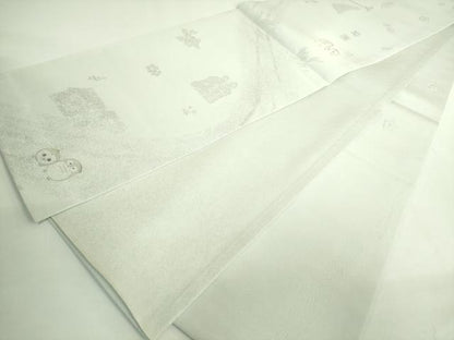 平和屋着物●極上 太鼓柄袋帯 作家物 辻が花 梟 逸品 DZAB2096kh6