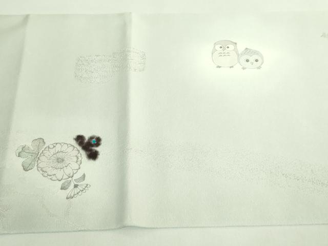 平和屋着物●極上 太鼓柄袋帯 作家物 辻が花 梟 逸品 DZAB2096kh6