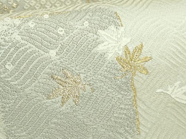 平和屋着物●極上 西陣の名門 加納幸謹製 六通柄袋帯 唐織 色紙並べ花文 金銀糸 逸品 DZAB2100kh6