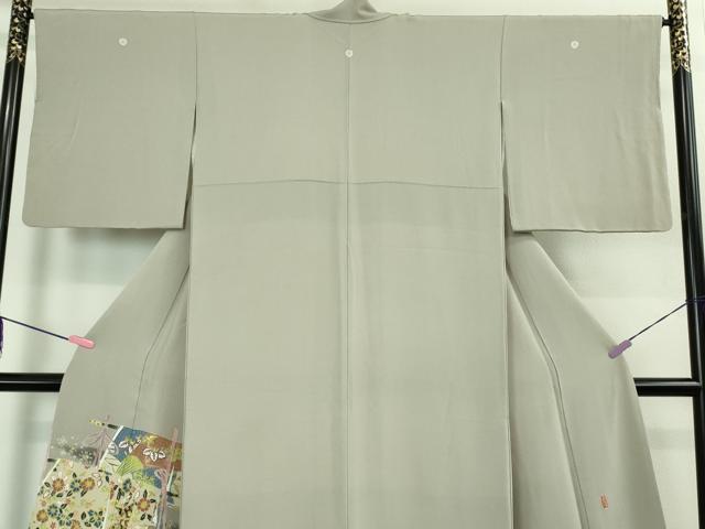 平和屋着物●極上　本加賀友禅作家　柿本市郎　色留袖　誰が袖　薄梅鼠色地　逸品　DZAB2112kh6
