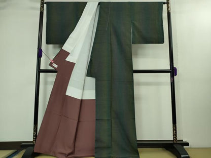 平和屋着物●極上　結城紬　奥順謹製　はたおり娘　手緒里　100亀甲　やまと誂製　証紙付き　逸品　未使用　DZAB2117kh6