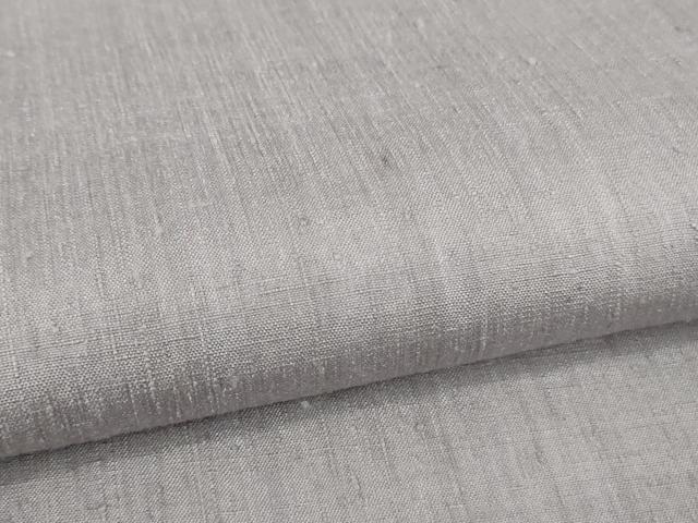 平和屋着物●極上　本場結城紬　重要無形文化財　色無地　白藤色　逸品　DZAB2120kh6