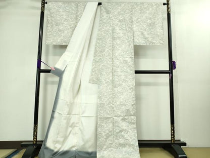 平和屋着物●極上　本場大島紬　白大島　7マルキ　平安人物風景　逸品　未使用　DZAB2122kh6
