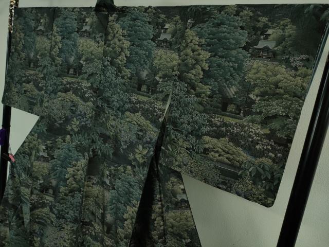 平和屋着物●極上　都喜ヱ門　本場大島紬　総絣　名所風景花文　藤絹織物謹製　逸品　未使用　DZAB2126kh6