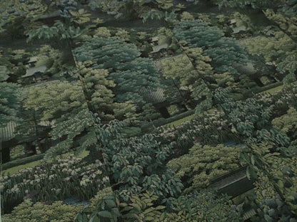 平和屋着物●極上　都喜ヱ門　本場大島紬　総絣　名所風景花文　藤絹織物謹製　逸品　未使用　DZAB2126kh6