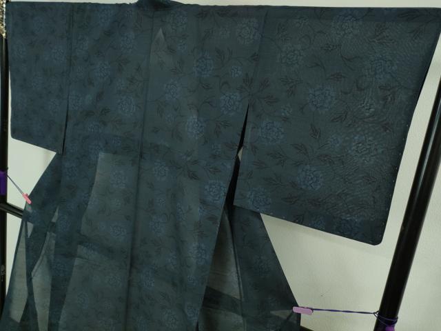 平和屋着物＊極上 夏物 本場大島紬 夏大島 7マルキ 花唐草文 逸品 未使用 DZAB2130kh6
