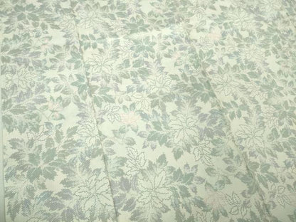 平和屋着物●極上　本場大島紬　白大島　7マルキ　草花文　逸品　未使用　DZAB2131kh6