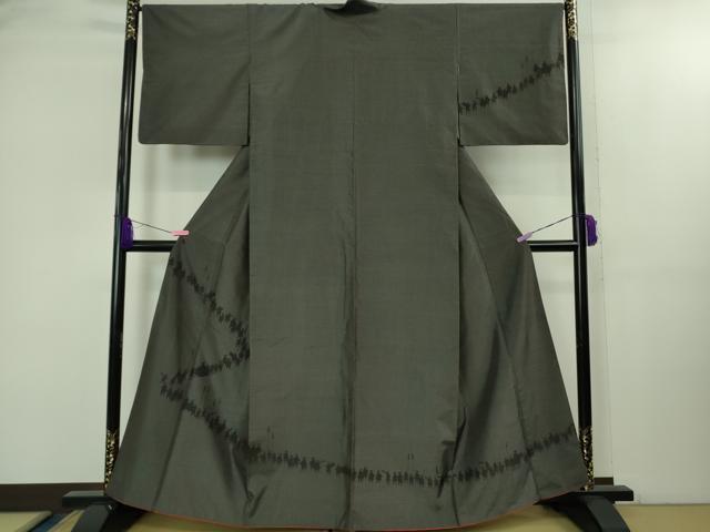 平和屋着物●極上　塩沢紬　訪問着　200亀甲　大名行列　逸品　DZAB2132kh6