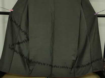 平和屋着物●極上　塩沢紬　訪問着　200亀甲　大名行列　逸品　DZAB2132kh6