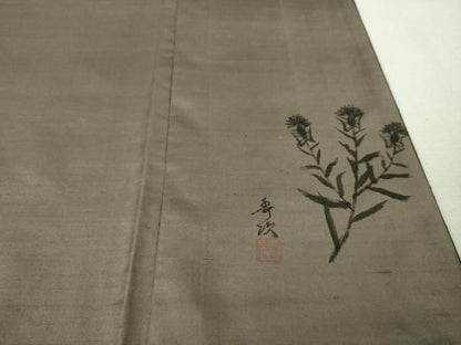 平和屋着物●極上　紅花紬　米沢　新田秀次　訪問着　逸品　未使用　DZAB2133kh6