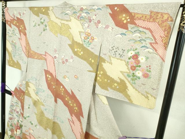 平和屋着物●極上　京友禅の第一人者　松井青々　訪問着　駒刺繍　鴛鴦吉祥文　金彩　逸品　DZAB2140kh6